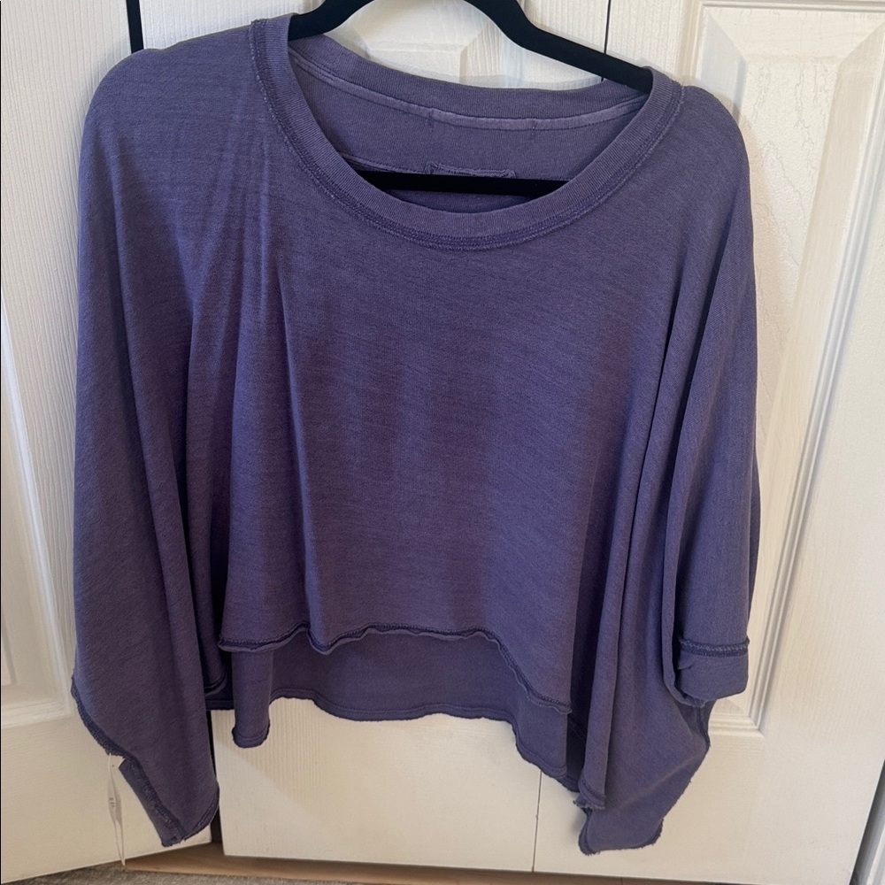 Free People- We The Free Lavender Short Sleeve Tee